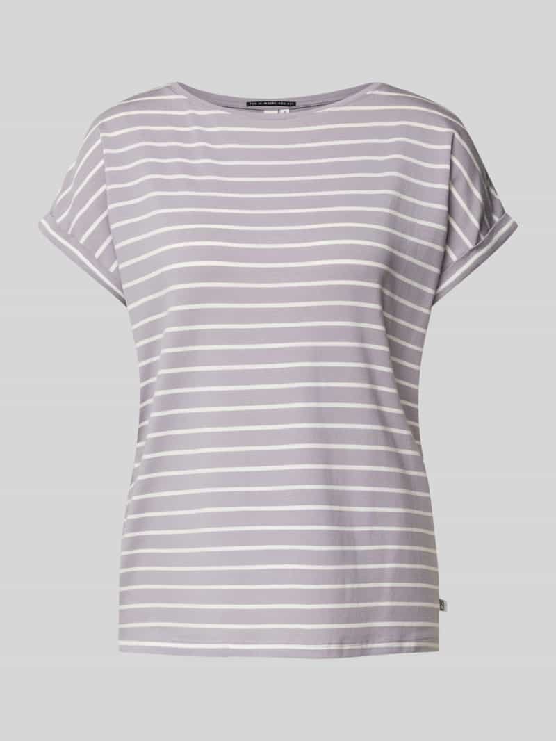 QS T-shirt met streepmotief