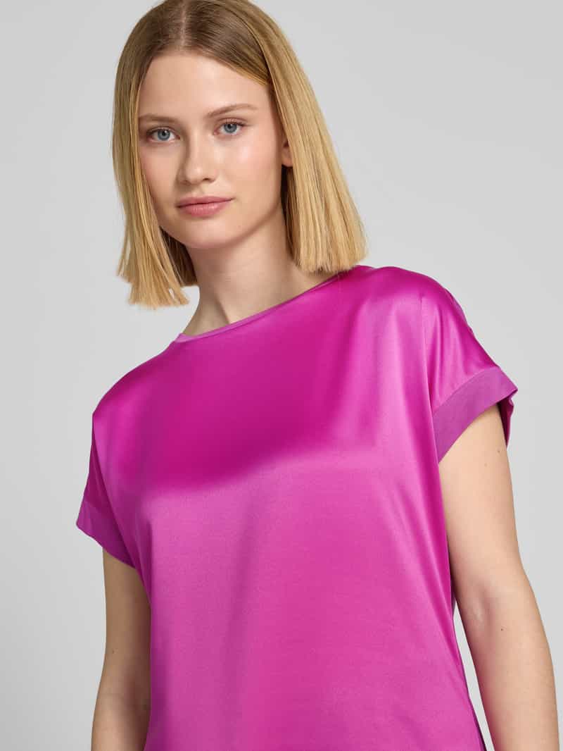 Christian Berg Woman Blouseshirt met geribde ronde hals