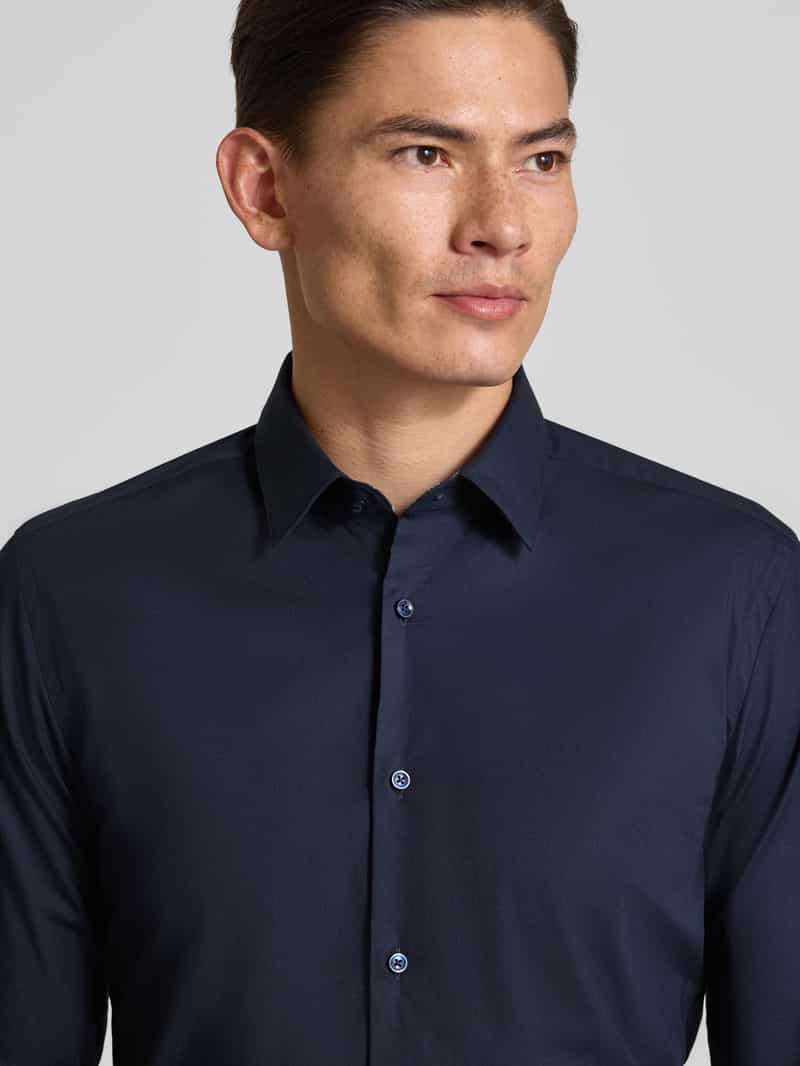 Boss Slim fit zakelijk overhemd van katoenmix model 'HANK'