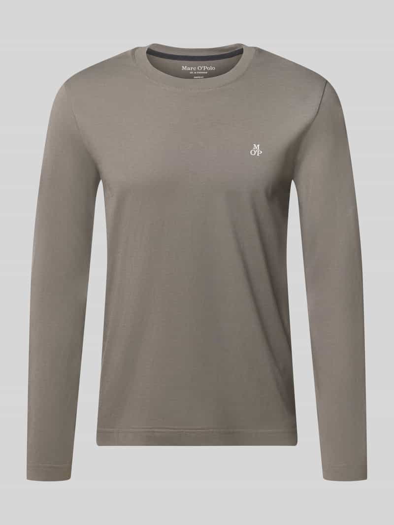 Shaped fit shirt met lange mouwen van puur katoen