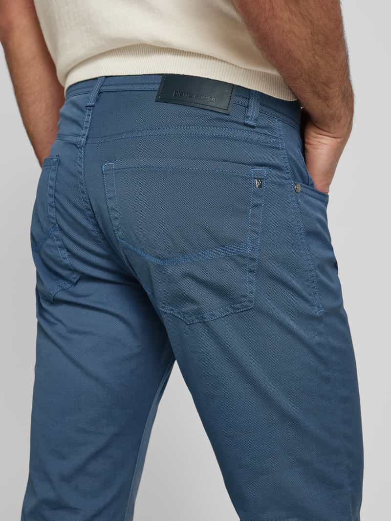 Pierre Cardin Tapered fit chino met structuurmotief model 'Lyon'