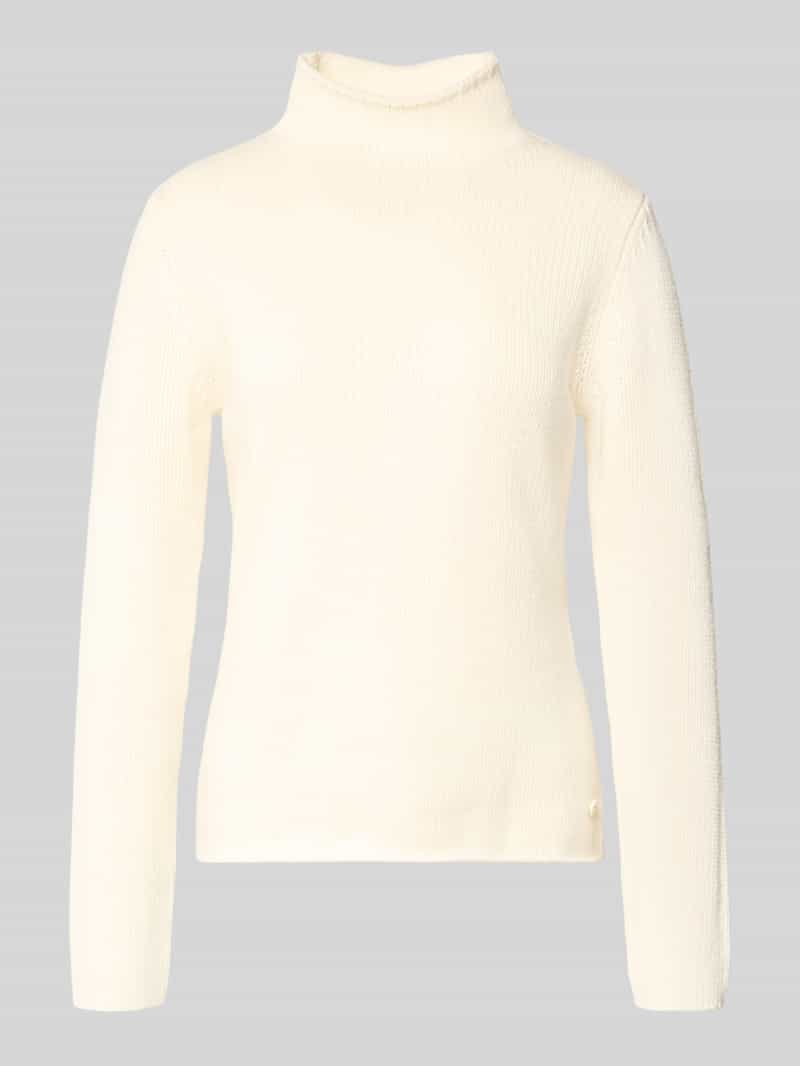 FYNCH-HATTON Gebreide pullover van lanawol met opstaande kraag