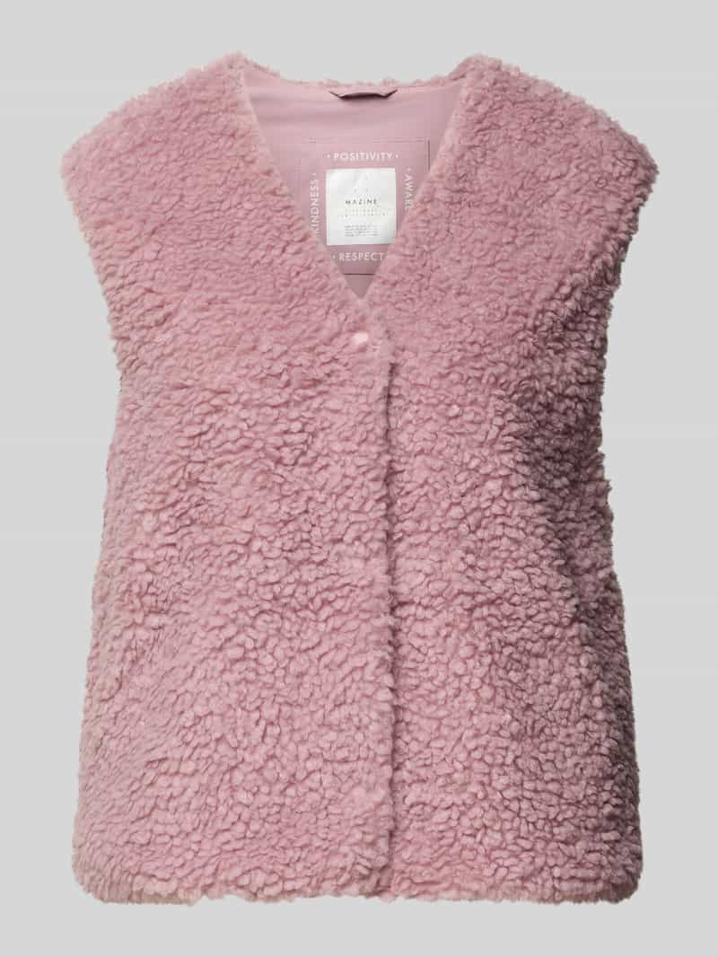Mazine Gilet van teddybont met V-hals