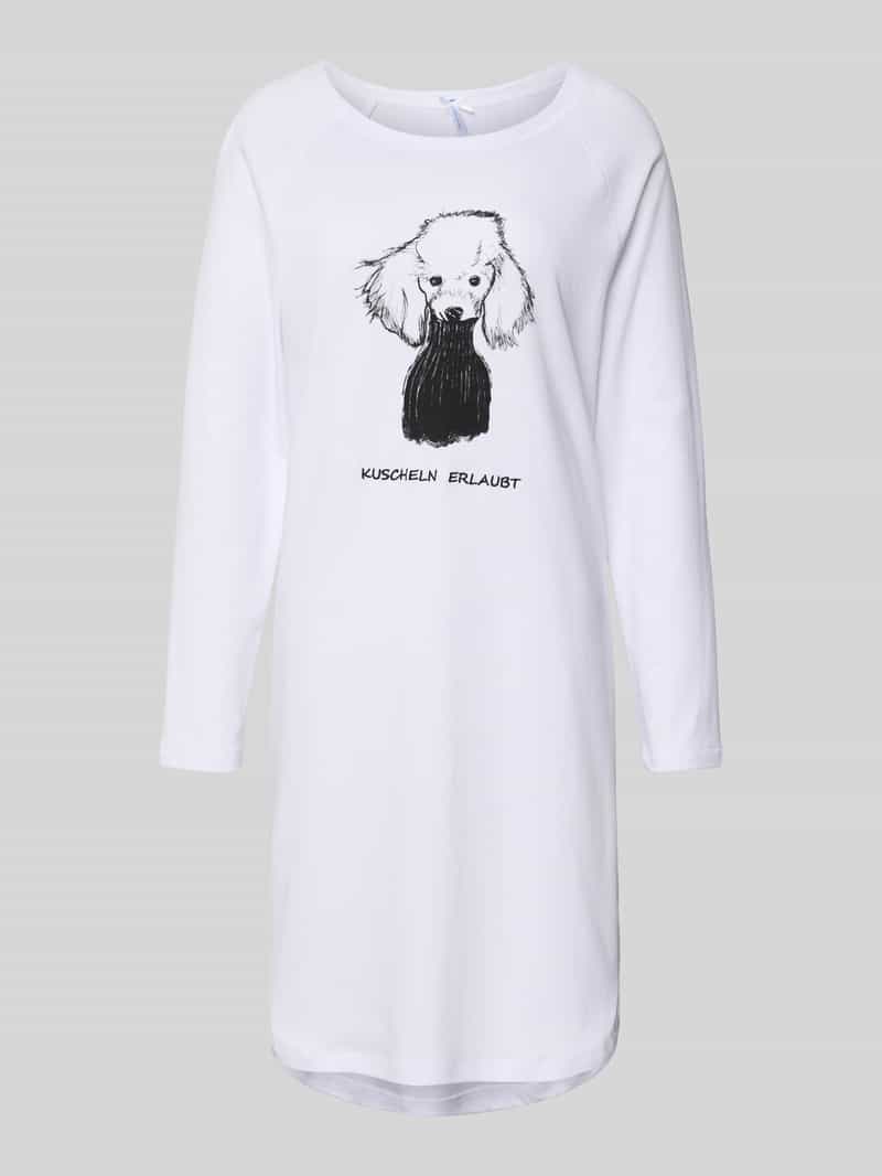 LOUIS & LOUISA Nachthemd met statementprint model 'Wohlfühlmomente'