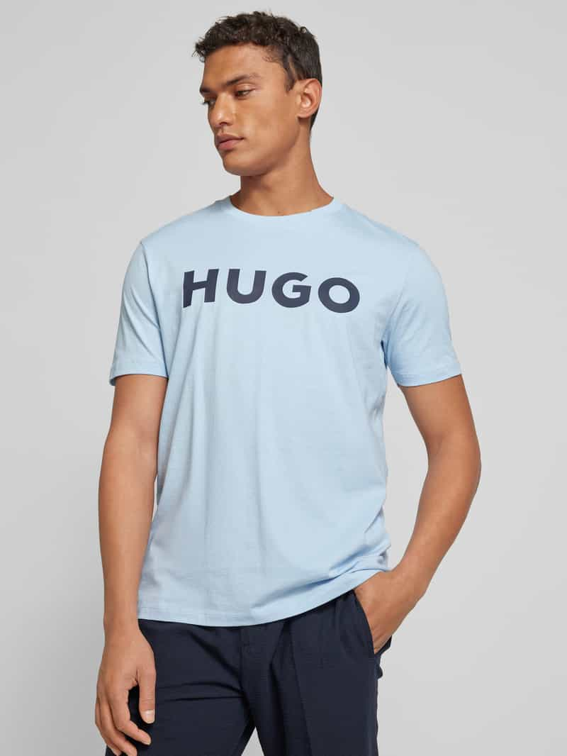 HUGO T-shirt met labelprint model 'DULIVIO'