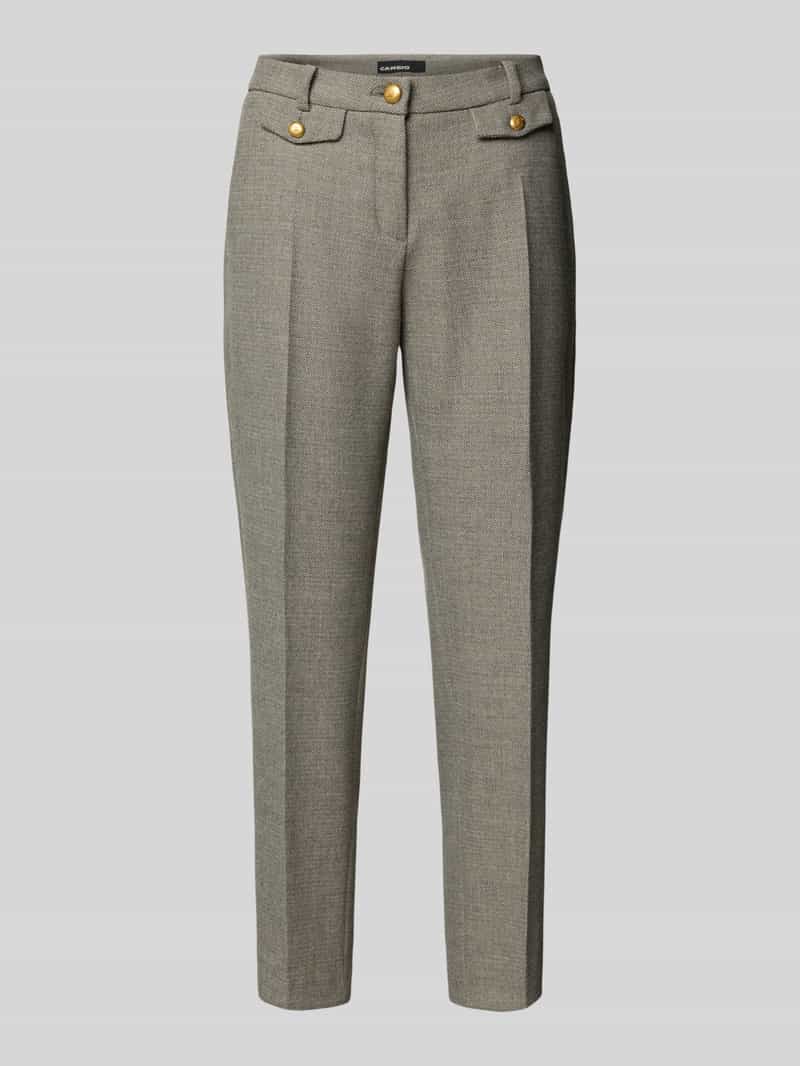 CAMBIO Stoffen broek met viscose en persplooien model 'KRYSTAL'