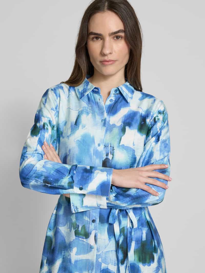 YAS Midi-jurk in kreuklook model 'MILLO'