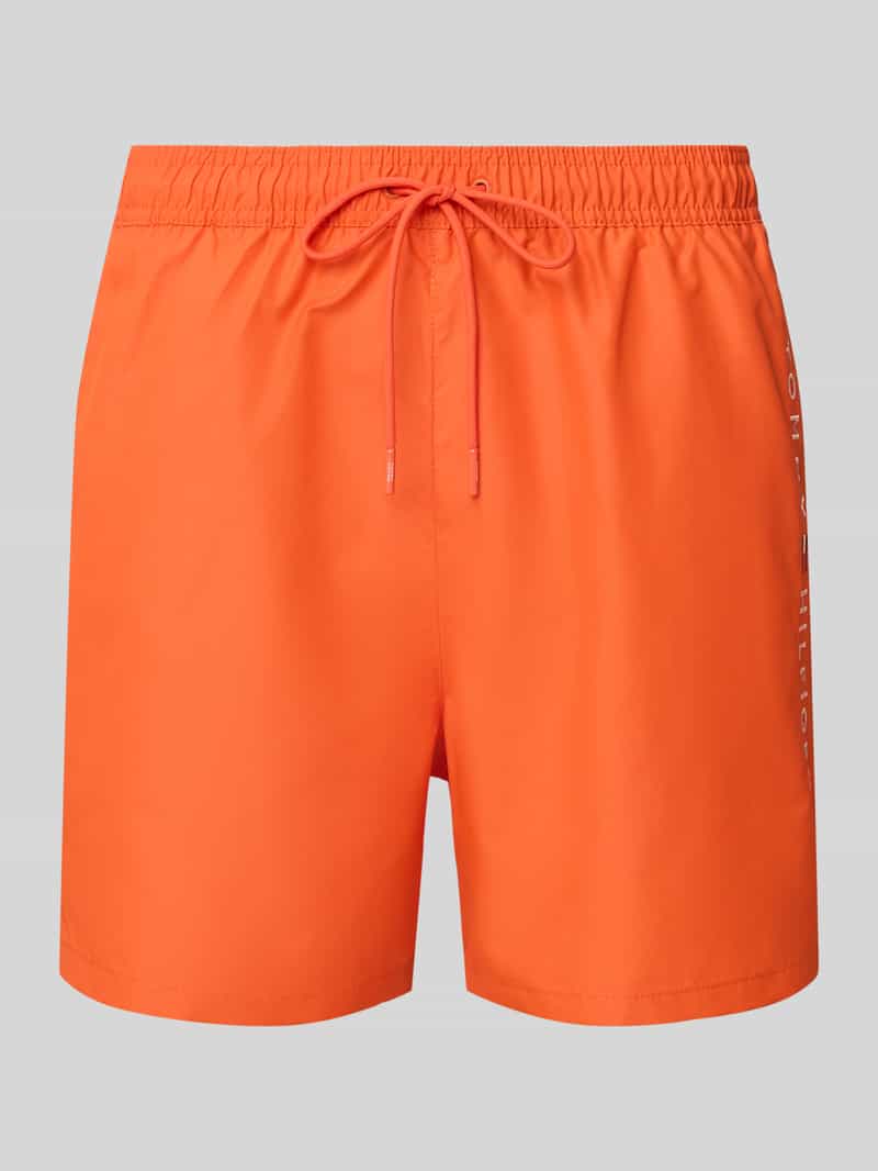 Tommy Hilfiger Regular fit korte zwembroek met labelstitching