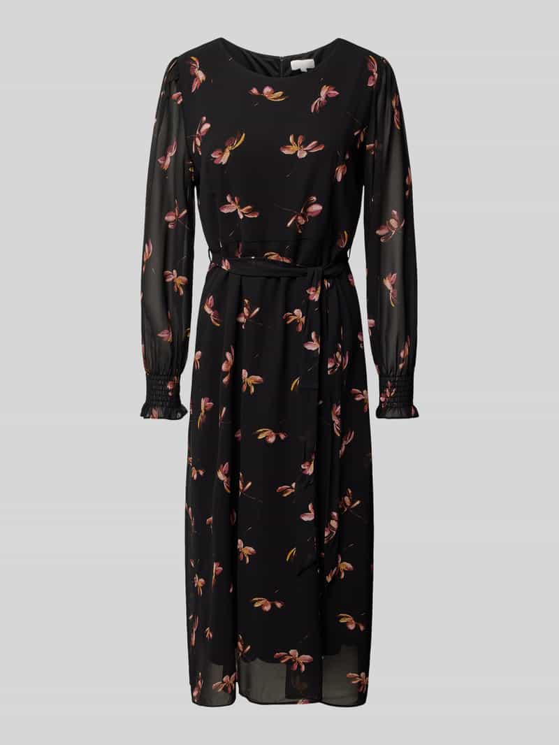 Apricot Midi-jurk met smokdetails