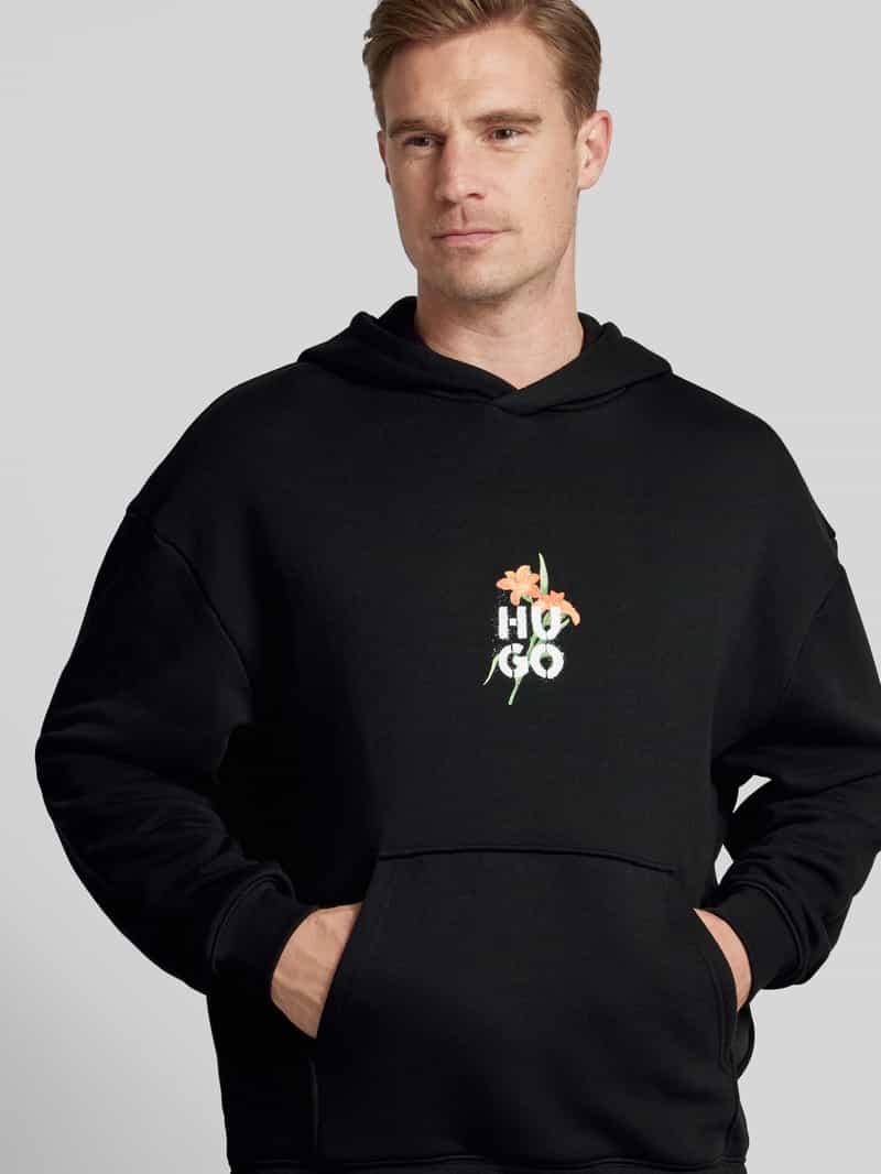 HUGO Oversized hoodie met capuchon model 'Diblossomy'
