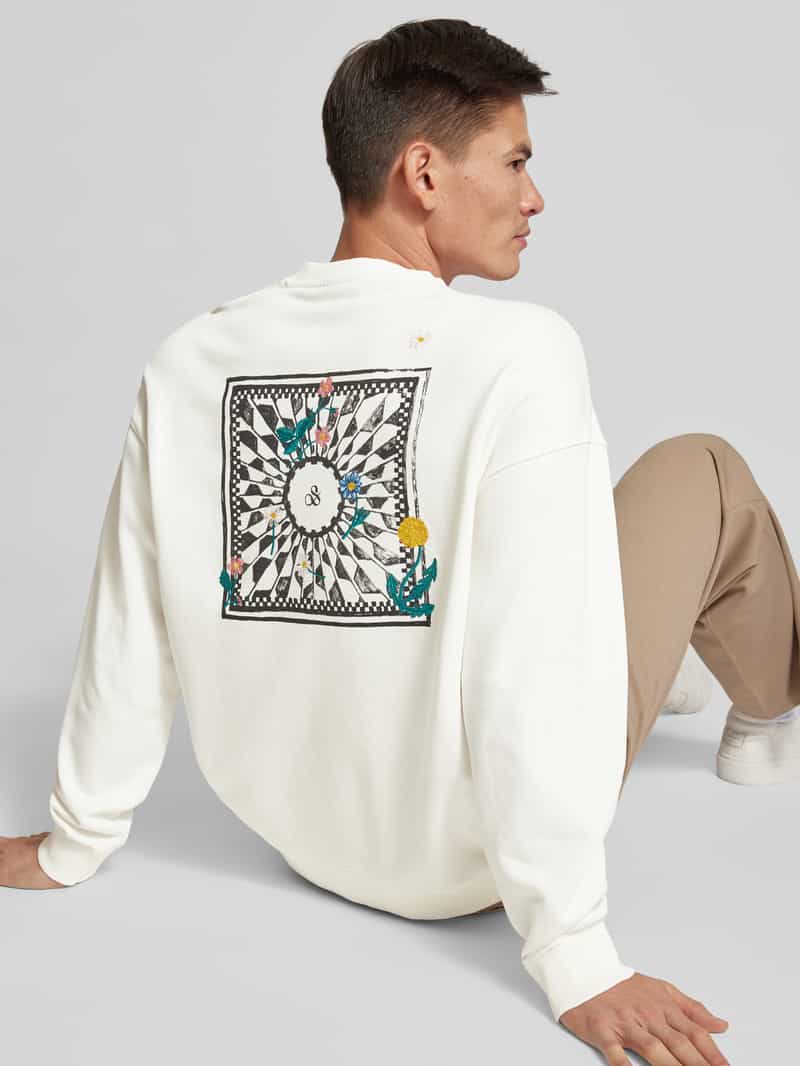 Scotch & Soda Relaxed fit sweatshirt met labelprint