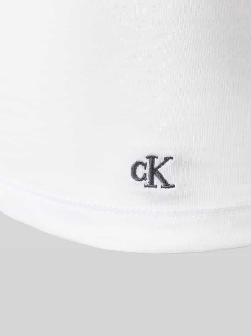 Calvin Klein Underwear Pyjamabovendeel met logostitching in een set van 3 stuks model 'Classic'