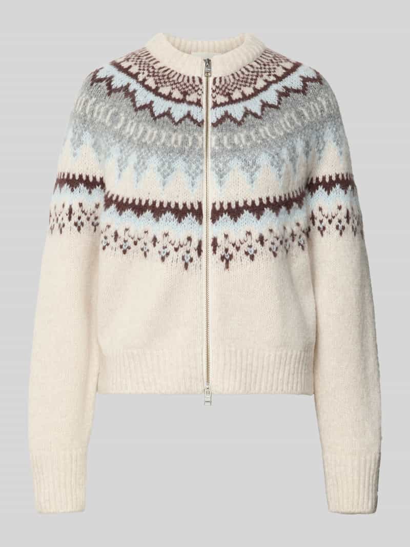 Closed Regular fit gebreid jack met all-over motief