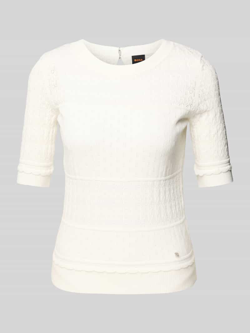 Boss Orange Gebreide pullover met ribboorden model 'Fhoenix'