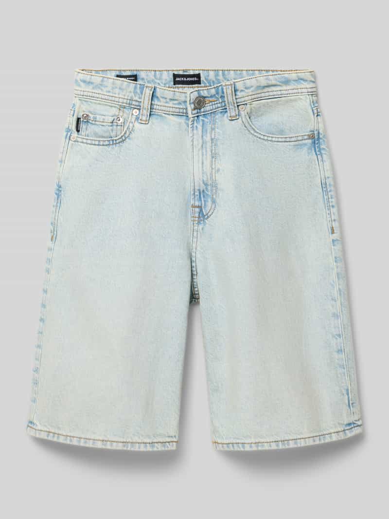 Extra baggy fit jeansshort met steekzakken