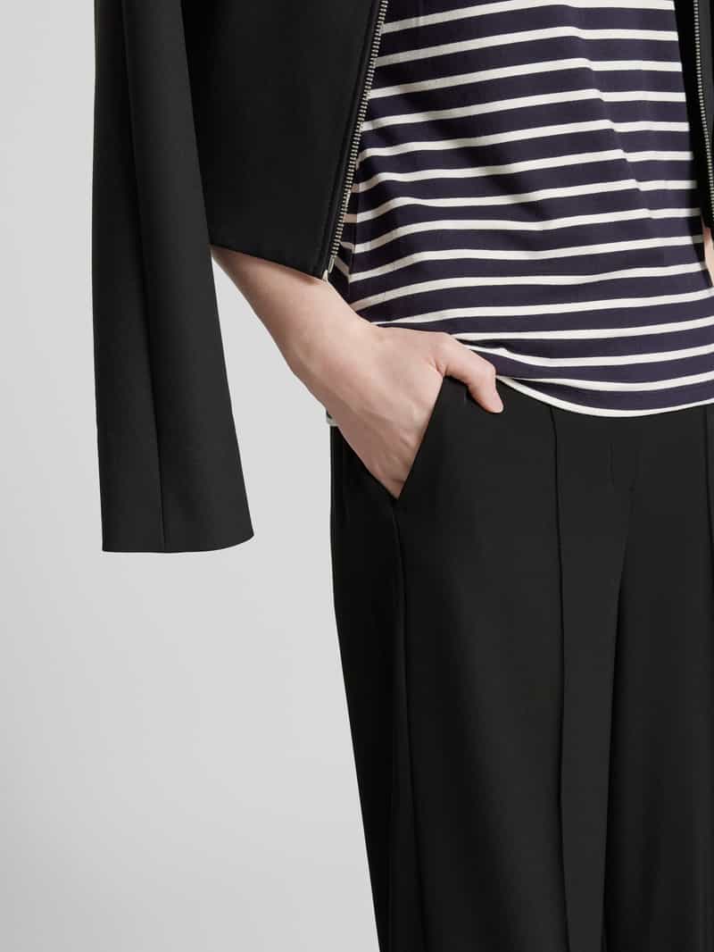 Opus Straight leg stoffen broek met vaste persplooien model 'Melane'