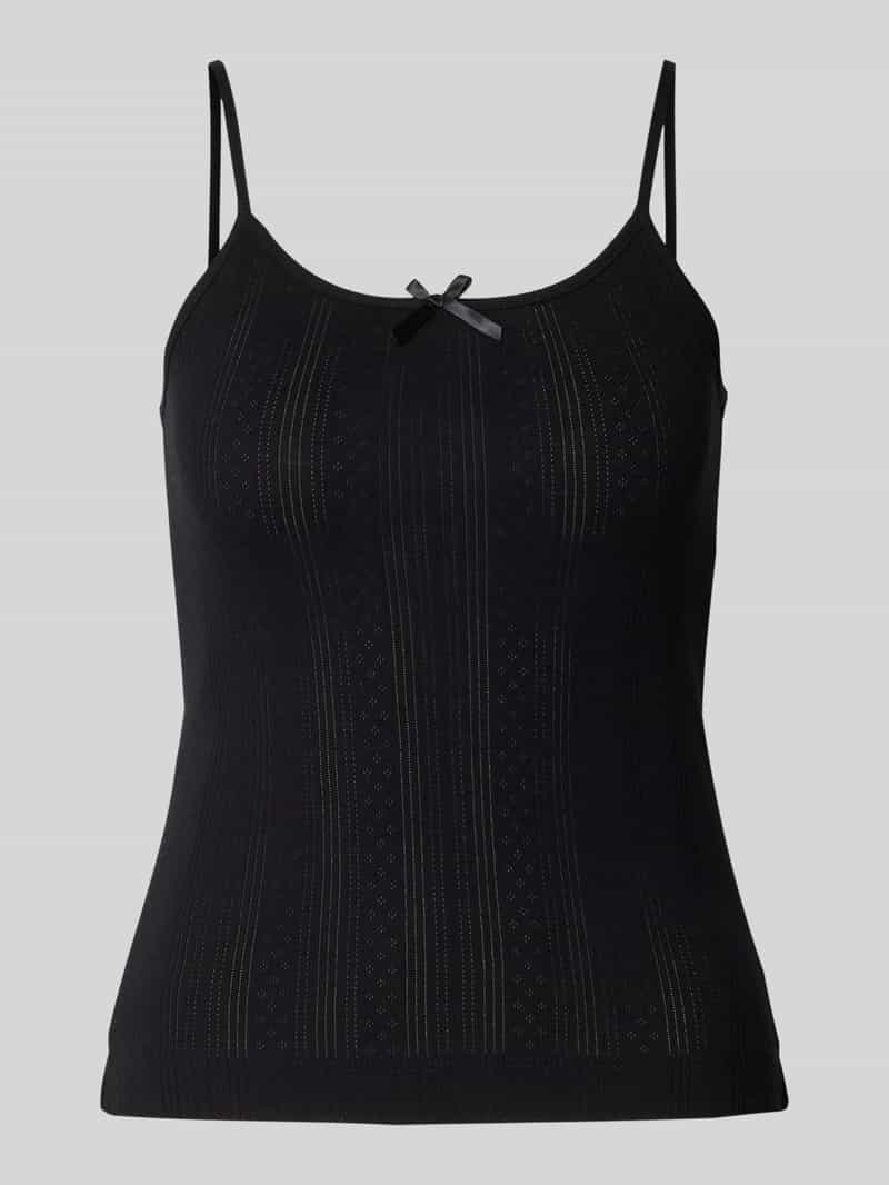Pieces Slim fit top met bandjes van puur katoen model 'MARIE'