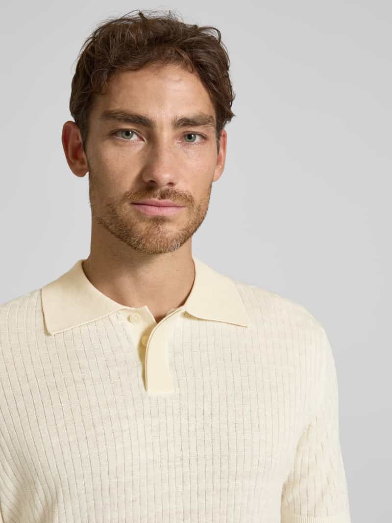Selected Homme Regular fit poloshirt van een mix van katoen en lyocell model 'CHANCE'