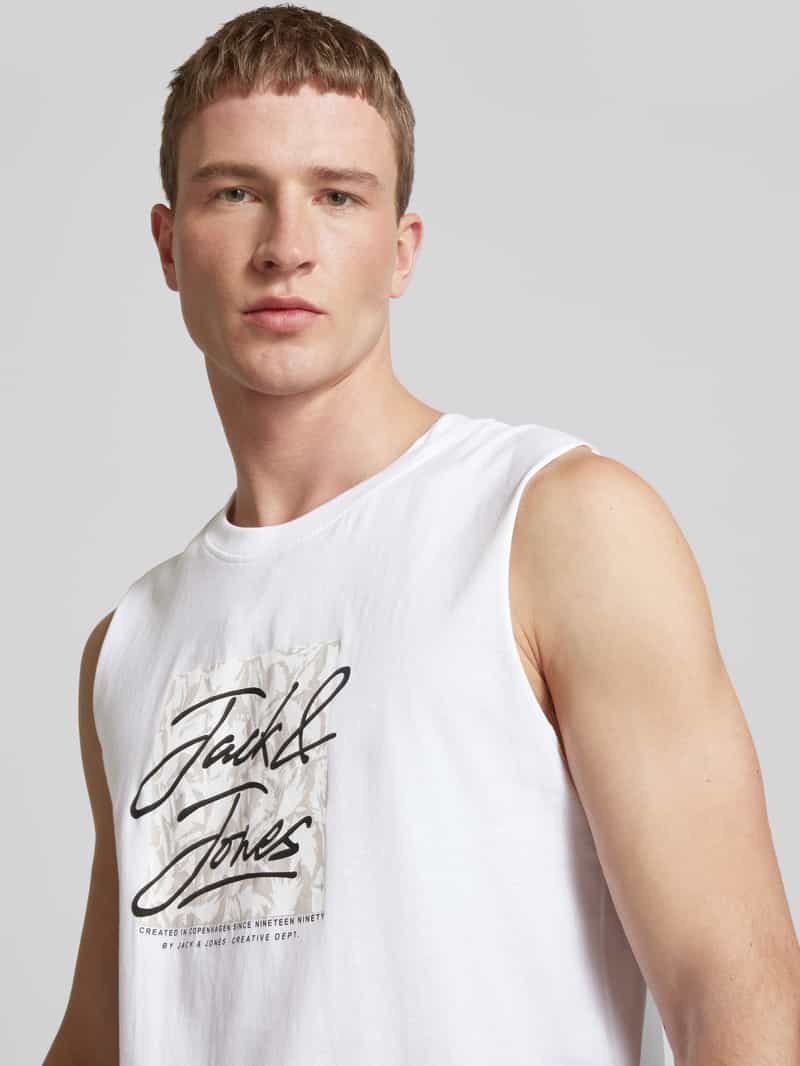 jack & jones Tanktop met labelprint model 'SPLIT'