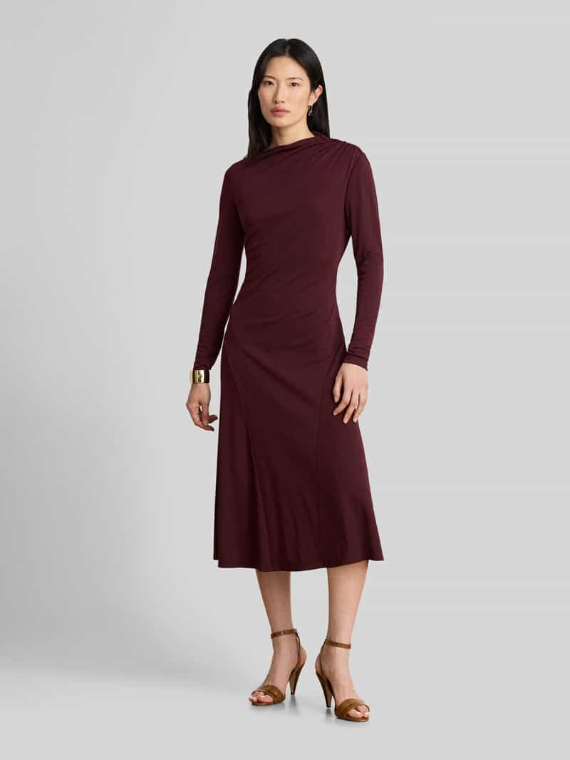 Lauren Ralph Lauren fit and flare vrijetijdsjurk met lange mouwen