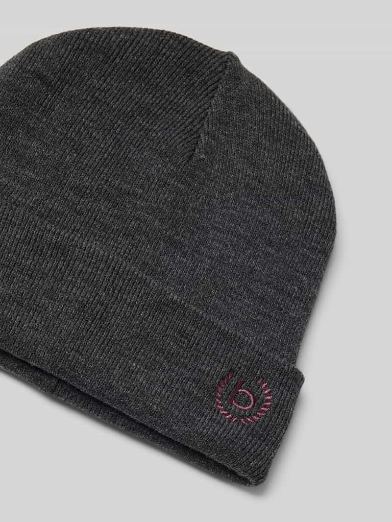 Bugatti Set van sjaal en muts met labelstitchings