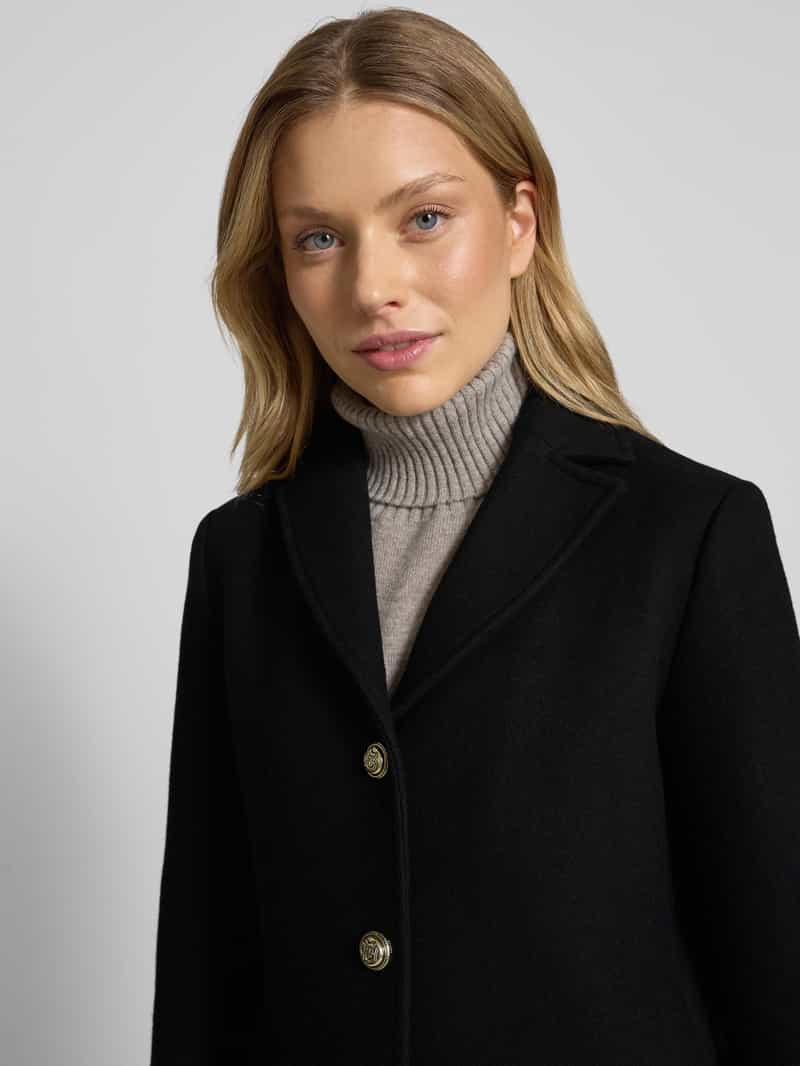 GUIDO MARIA KRETSCHMER WOMAN Regular fit lange wollen jas met reverskraag model 'Drew'