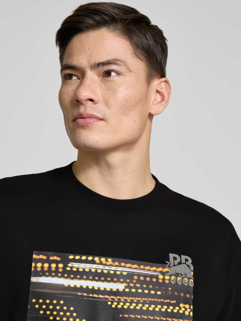 HUGO T-shirt met motiefprint model 'Daveley'