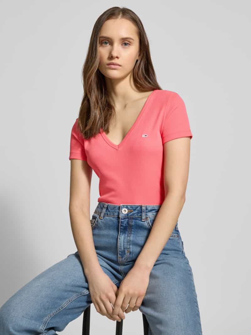Tommy Jeans T-shirt met labelstitching