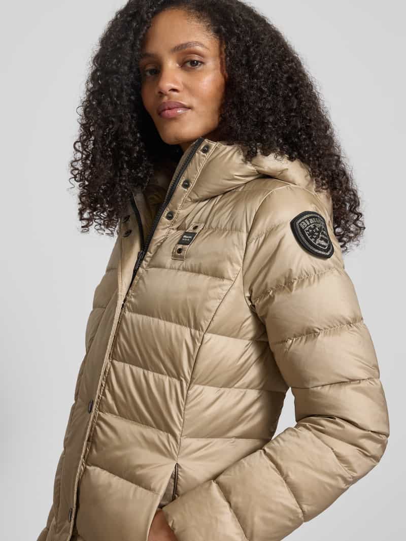 Blauer Usa Gewatteerde lange jas met capuchon model 'ANITA'