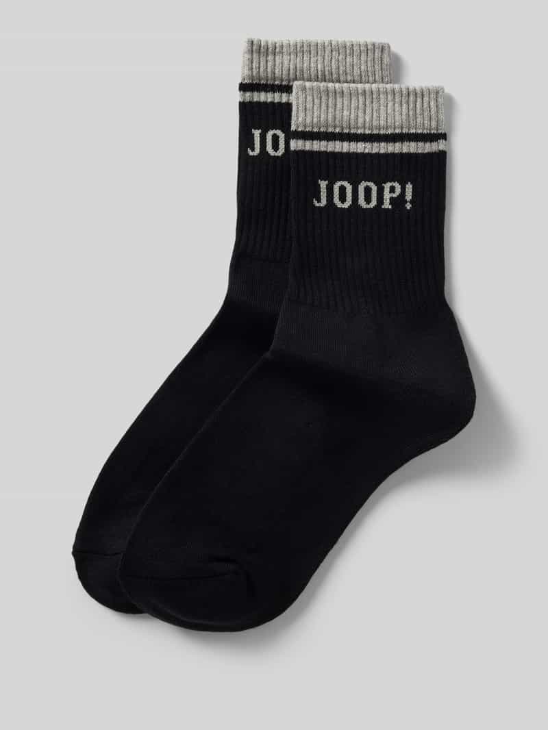 JOOP! Collection Sokken met labelstitching in een set van 2 paar