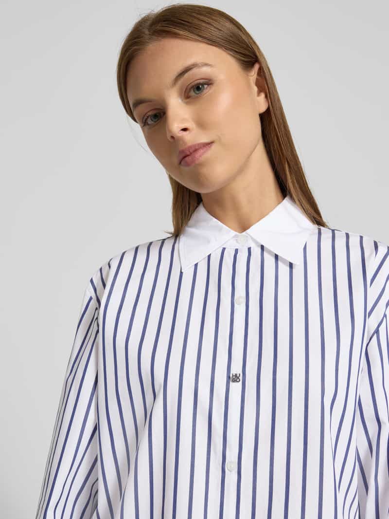 HUGO Relaxed fit blouse met knoopsluiting