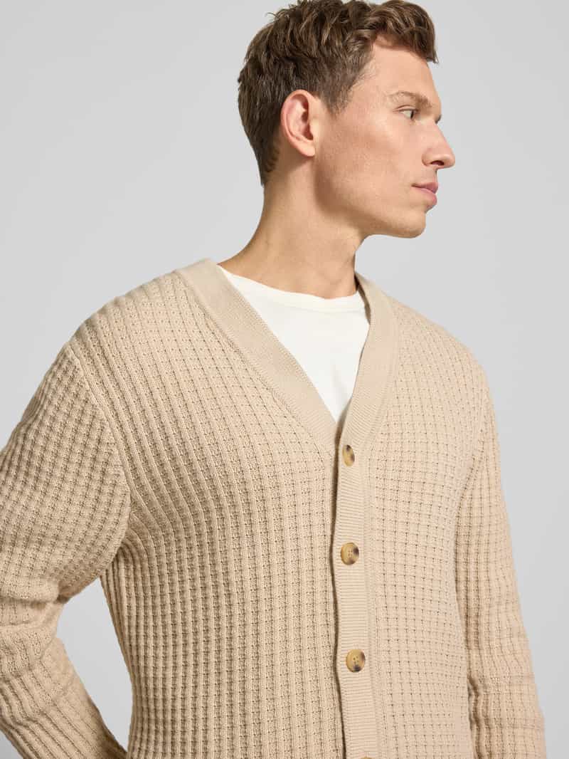 Selected Homme Regular fit gebreid jack van puur katoen model 'TOM'