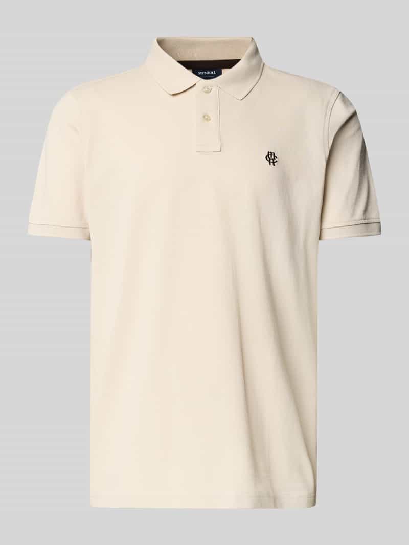 MCNEAL Regular fit poloshirt met knoopsluiting en labelstitching