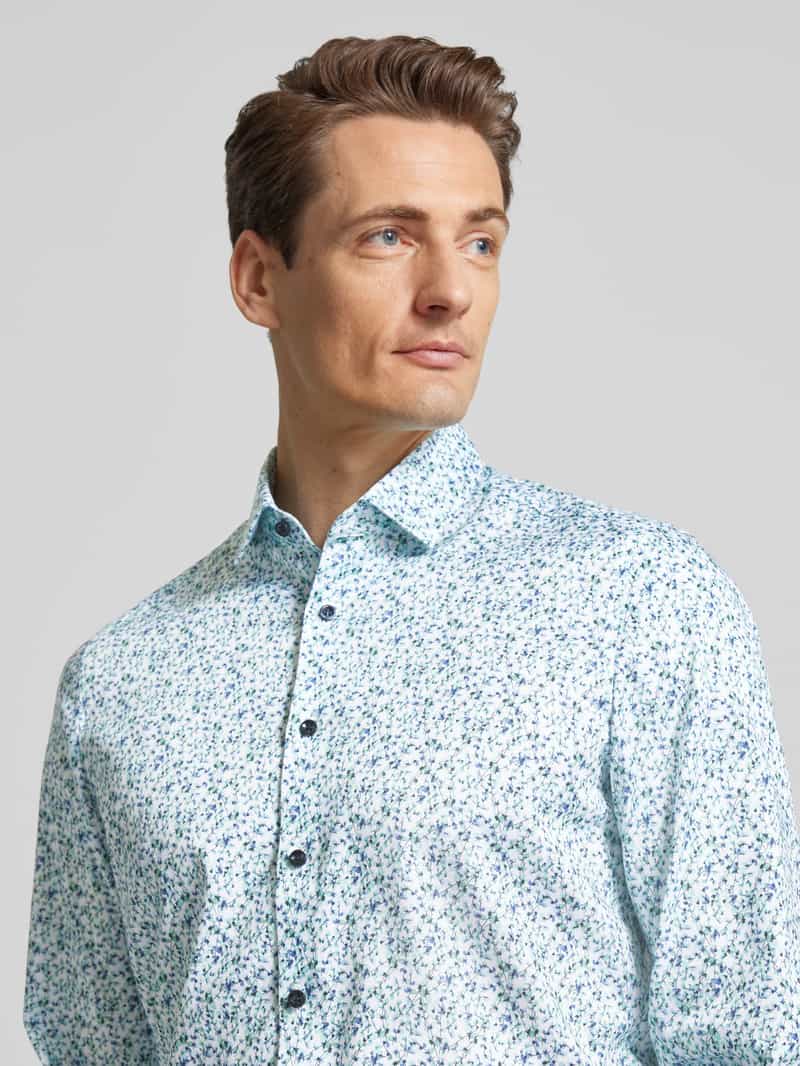 OLYMP Level Five Slim fit zakelijk overhemd met all-over motief