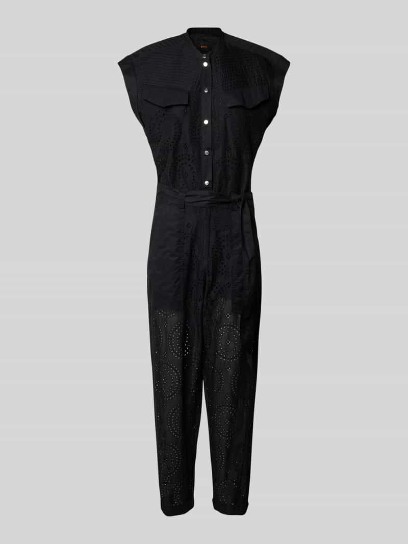 Boss Orange Jumpsuit met broderie anglaise model 'Dridy'