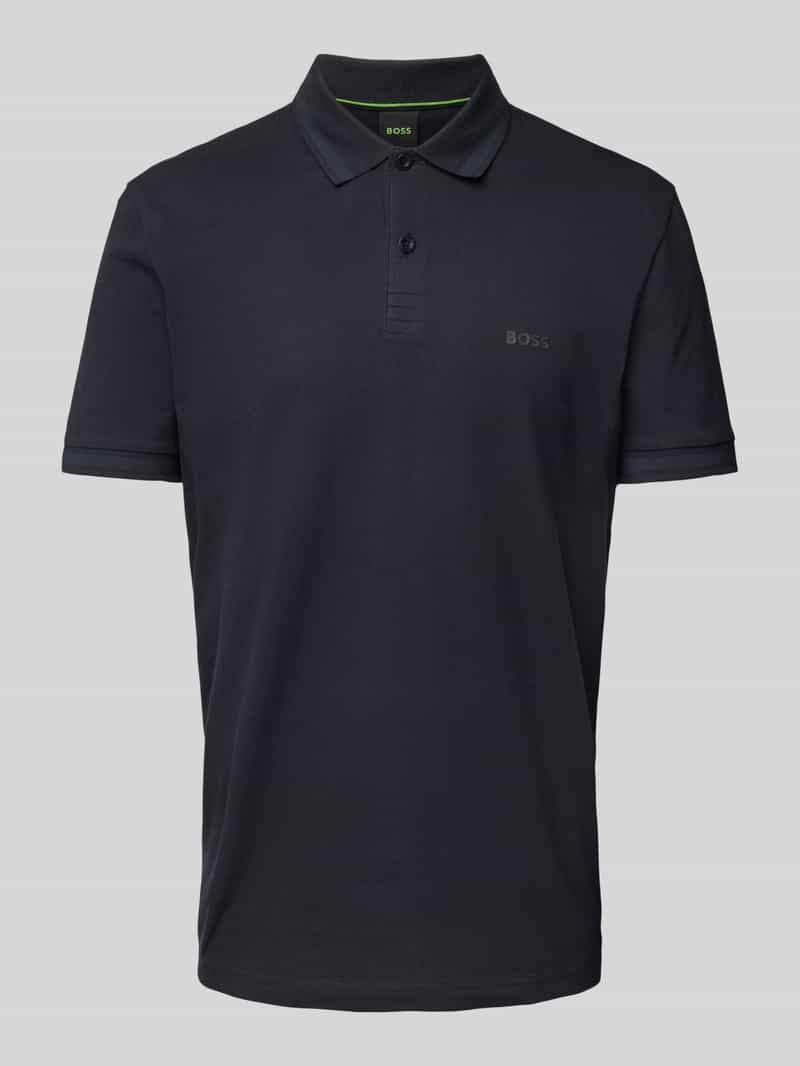 BOSS Green Poloshirt met labeldetail
