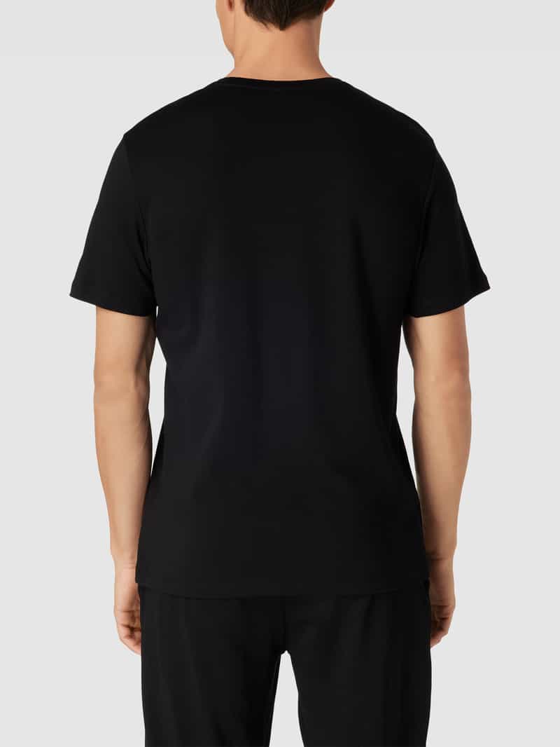 T-shirt met geribde ronde hals Christian Berg Men