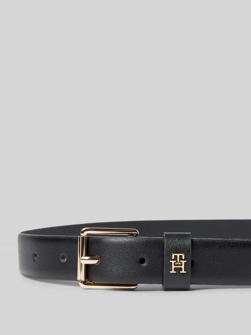 Tommy Hilfiger Leren riem met hoekige gesp