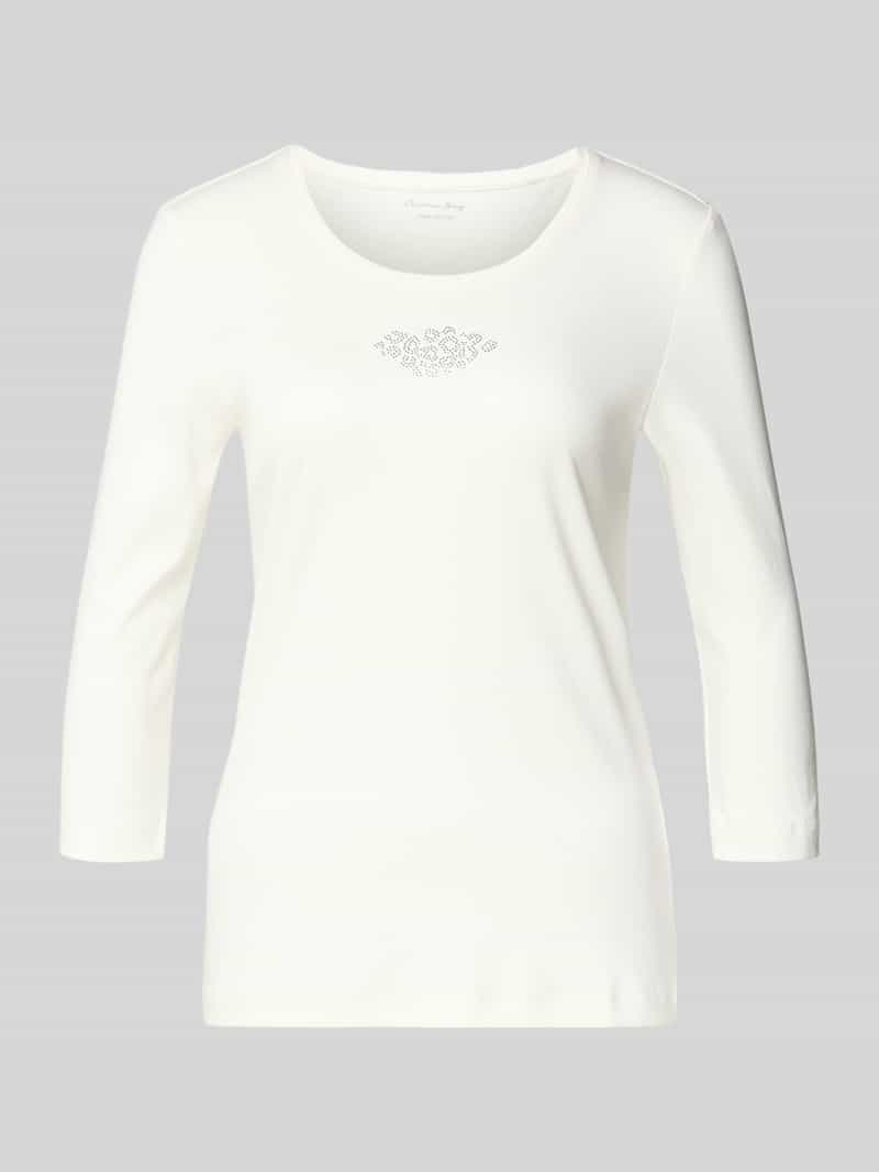 Christian Berg Woman Shirt met lange mouwen en siersteentjes
