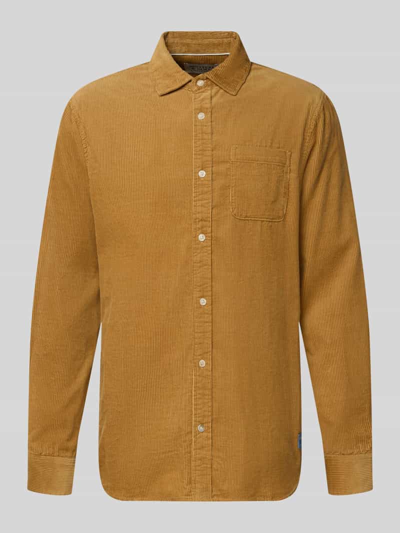 Scotch & Soda Regular fit corduroy overhemd met borstzak