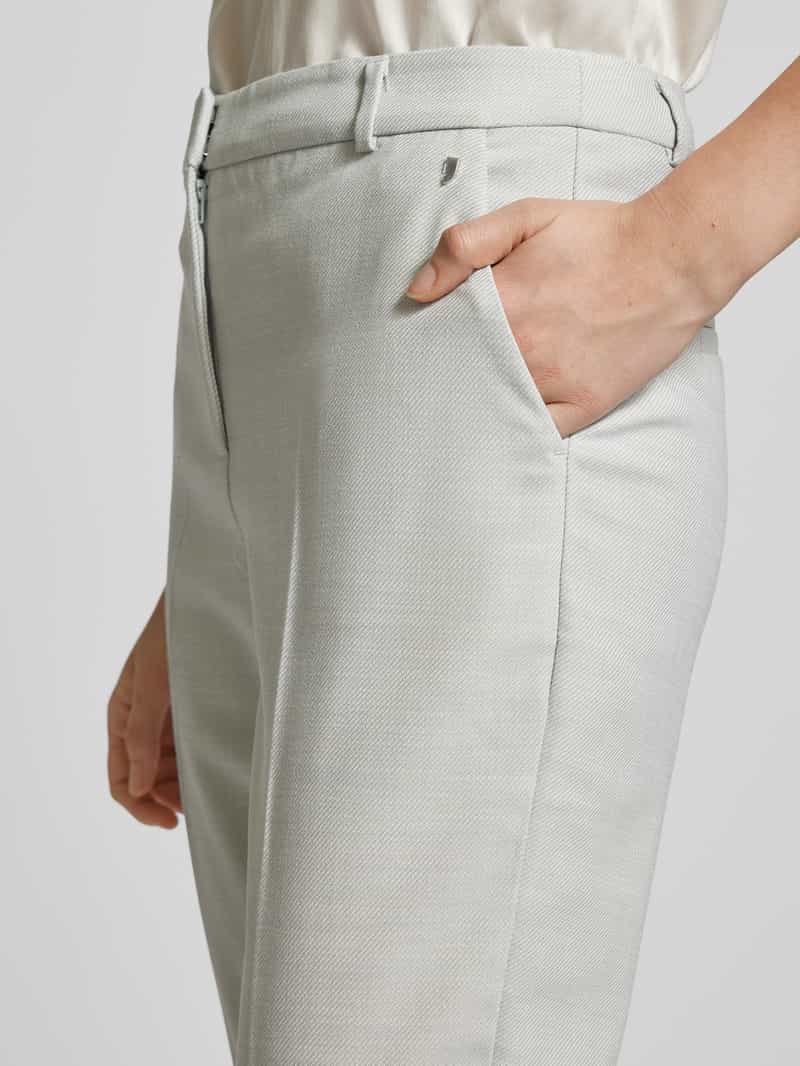 comma Tapered fit stoffen broek met persplooien