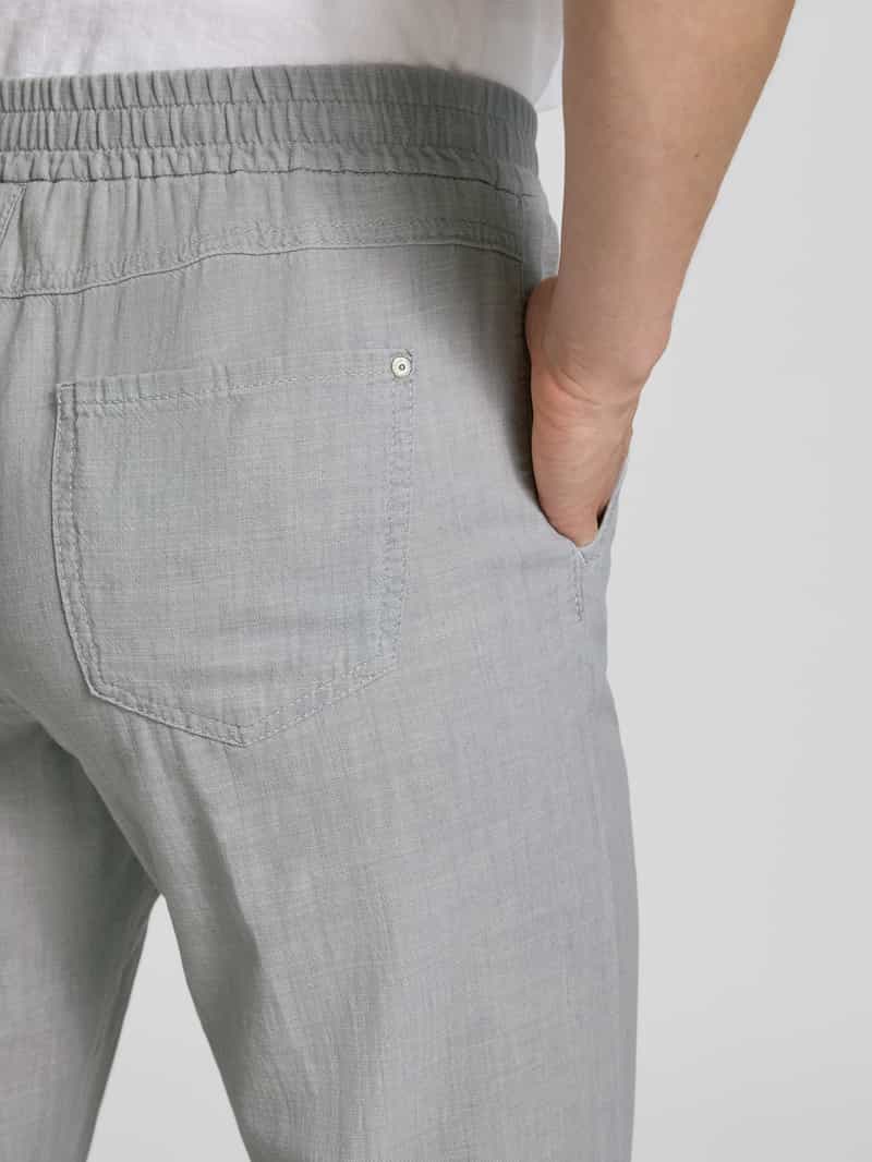 Angels Straight leg stoffen broek met elastische band model 'Linn'