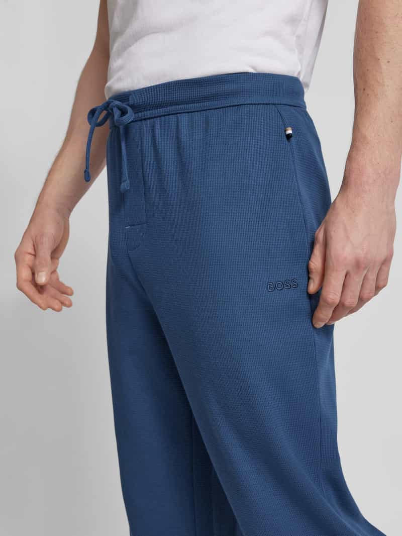 Boss Straight leg sweatpants met structuurmotief