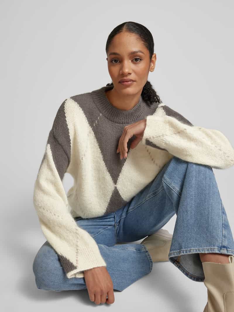 ARMEDANGELS Gebreide pullover met ronde hals model 'GWYNEIRAA ARGYLE'