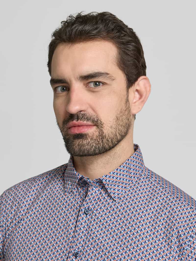 Christian Berg Men Vrijetijdsoverhemd met knoopsluiting