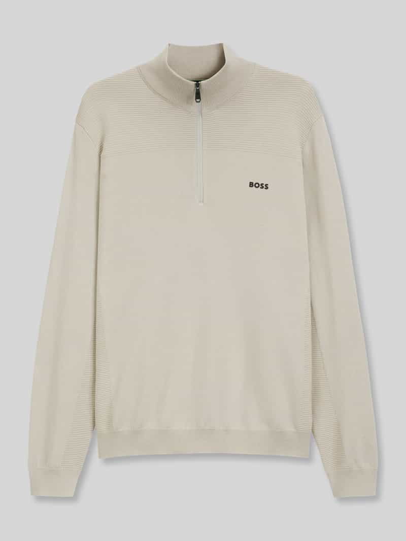 Regular fit pullover met scheerwol model 'KN_Momentum-X QZ'