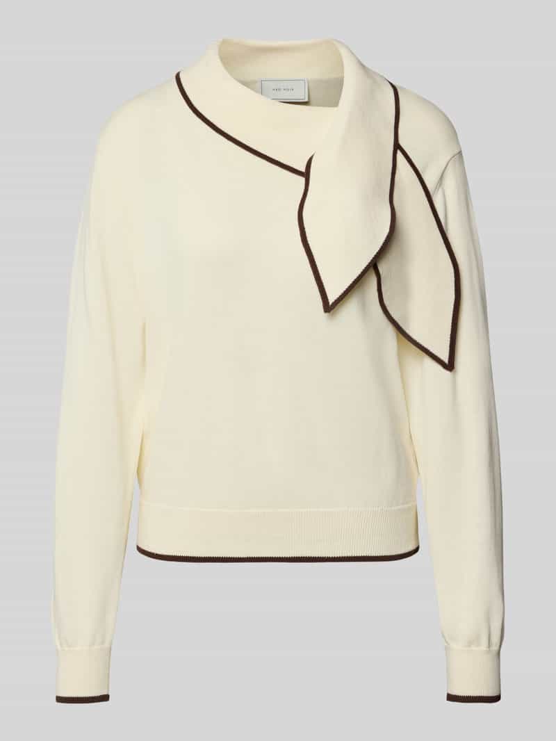 NEO NOIR Gebreide pullover met strik model 'Sylena'