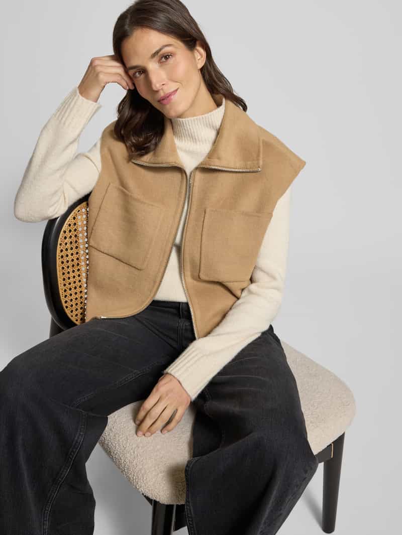 Marc O'Polo Boxy fit gilet van wolmix