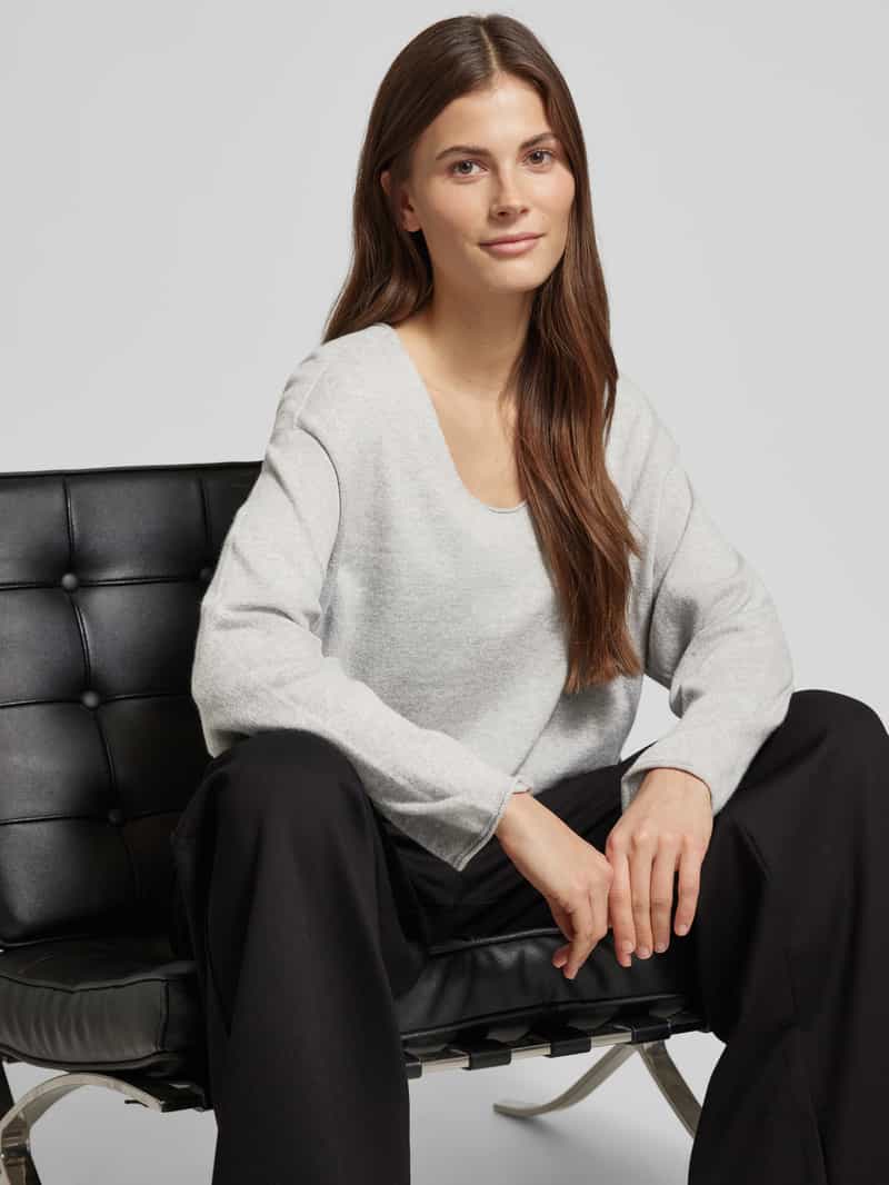 drykorn Korte gebreide pullover met boothals