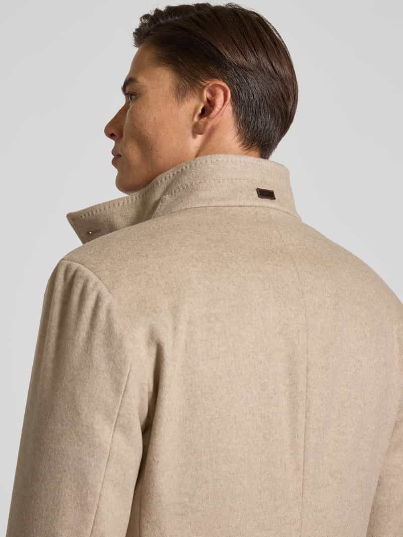 JOOP! Collection Lange wollen jas met opstaande kraag model 'MARON'